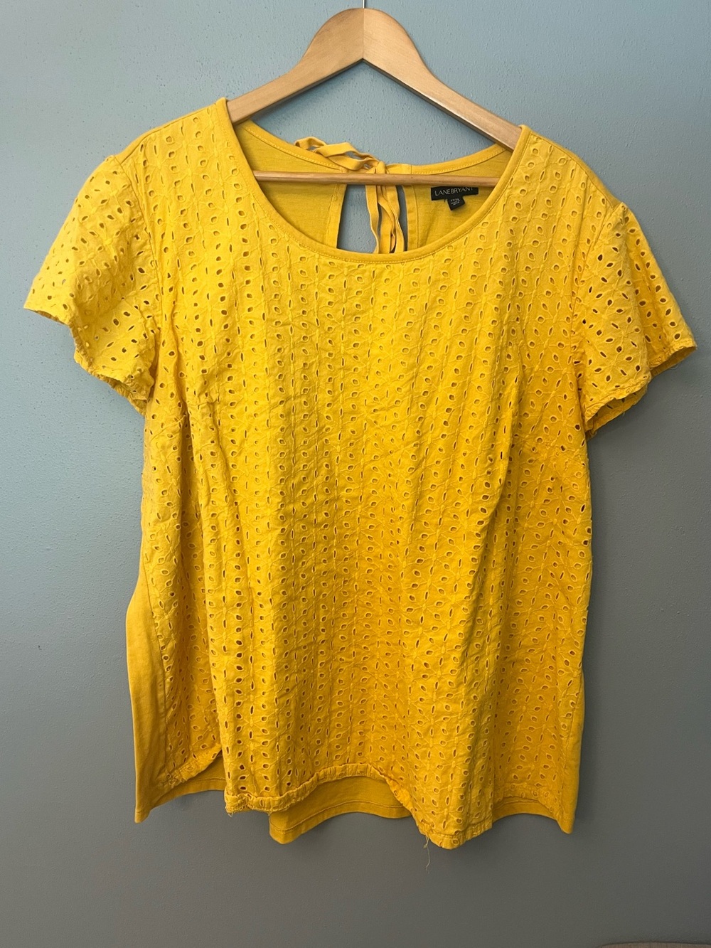 Lane Bryant Eyelet Scoop Neck Top